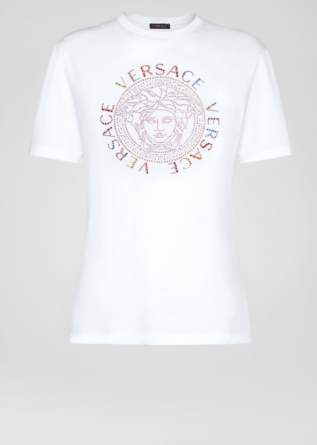 Tricouri Versace Versace Studded Medusa Logo Dama | PTAIJMO-31